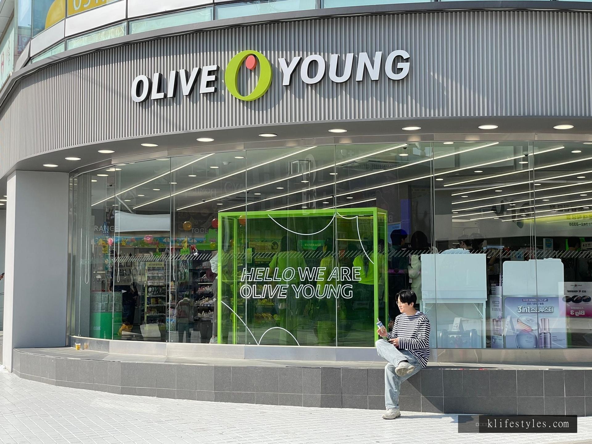 Premium Korean skincare and cosmetics on a marble surface